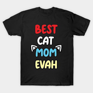 groovy best cat mom ever mothers day design for mom T-Shirt